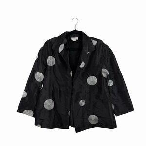 IC Collection Women's Sz M Open Front Cardigan Lightweight‎ Jacket, Lagenlook